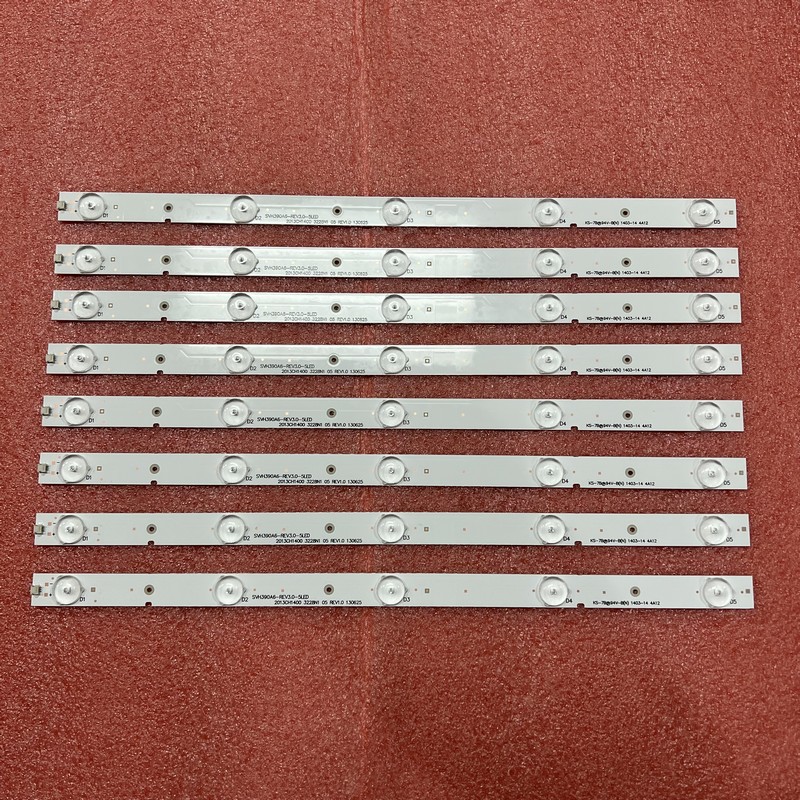 8 PCS/set LED strip For SVH390A06 NS-40D420NA16 Samsung 2013CHI400 3328N1 05 2013CH1400