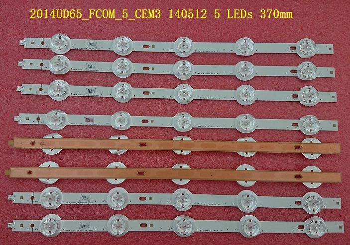 6 Pieces TV UD65 LED backlight bar SAMSUNG-2014UD65-FCOM 5 CEM3 REV0.7 140512 5 LEDs 370mm