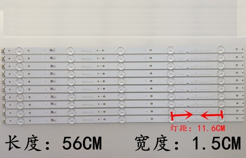 New 10 PCS 5LED 560mm LED strip for SAMSUNG_2015CHI550_FCOM_05 LM41-00213A NS-55D420NA18