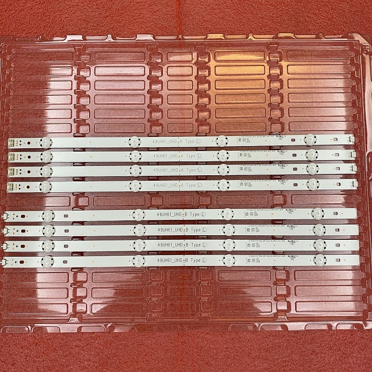 8 PCS  LED strip for LG innotek 15.5Y 49inch 49UH61_UHD_A B 49UH603V 49UH610V 49UH601V 49UH620V