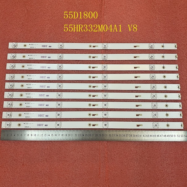 9pcs/set LED bar For Thomson T55FSM5040 55D1800 55HR332M04A1 V8 4C-LB550T-HR7