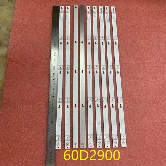9pcs LED bar for TCL U60P6046 U60P6026 U60V6026 60D2900 4C-LB6005-HR01J LVU600LG0T5 TOT_60D2900_9X5_
