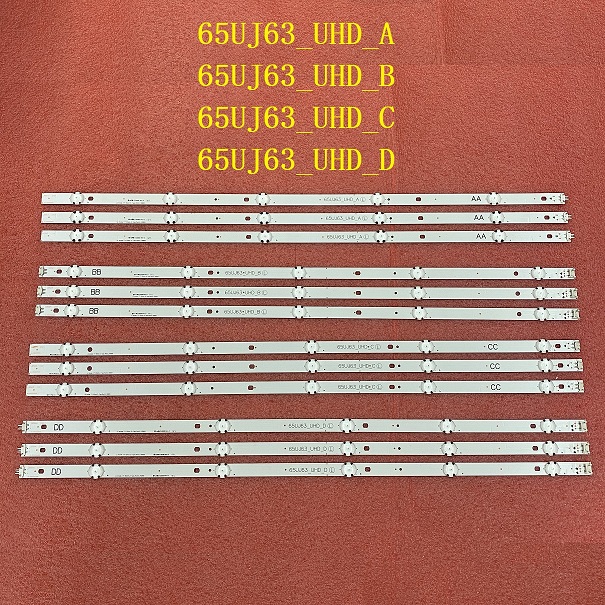 12 PCS LED strip for LG 65UJ6300 Innotek 17Y 65inch_A 65UJ63_UHD_A B C D EAV63673007