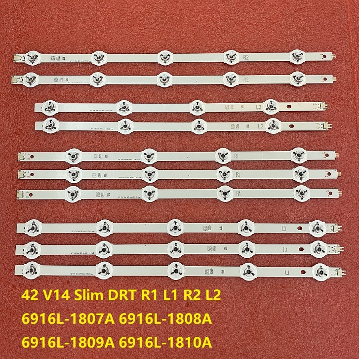 10 PCS LED strip for TX-42AS650B 6916L-1807A 6916L-1808A 6916L-1809A 6916L-1810A 42