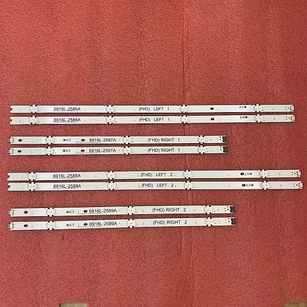8 PCS/set LED strip for 6916L-2586A 6916L-2587A 6916L-2588A 6916L-2589A LC490DUE FJ M1 49LH604V