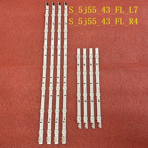 8pcs LED strip for Samsung UE43J5550 UE43J5600 ue43j5502 BN96-36336A BN96-36337A S_5j55_43_FL_L7 R4