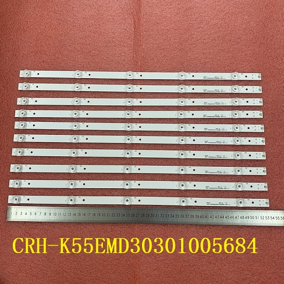 10pcs LED bar For Haier 55UFC2500A RTUC5537 CRH-K55EMD30301005684 REV1.3