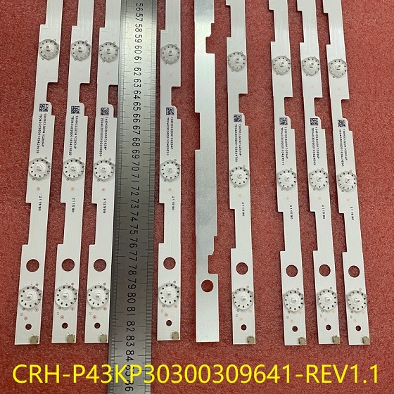 LED bar(3)for Sharp LC-43FG5242E LC-43UI7252E CRH-P43KP30300309641-REV1.1 BC RF-AJ430S30-0901S-09