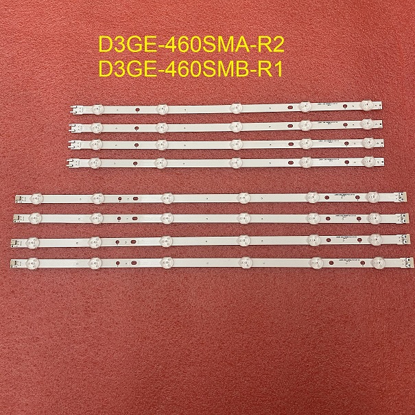 8pcs LED strip for Samsung UE46H6203 UE46H6204 D3GE-460SMA-R2 D3GE-460SMB-R1 BN96-28768A BN96-28769A