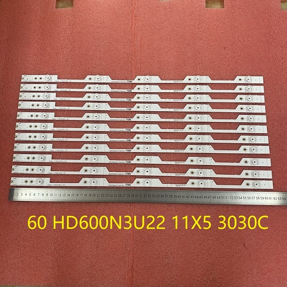 11pcs/set LED bar for Sharp LC-60P6070U HISENSE H60NEC5600 60 HD600N3U22 11X5 3030C D6T