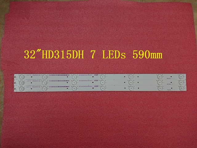 3 PCS LED strip Hisense-32-HD315DH-E81 B21 HE32NME9UX4012406497 E25784 7 LEDs 590mm