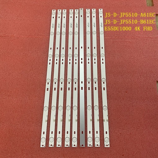 9pcs LED bar For PEERLESS 55 Smart TV 5530 JS-D-JP5510-A61EC JS-D-JP5510-B61EC E55DU1000 4K FHD