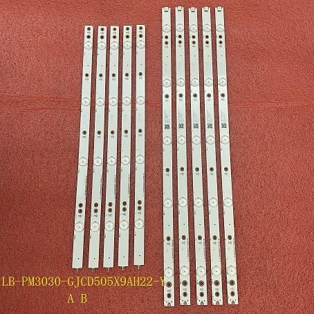 10pcs LED bar for LE50U7970 50PUG6102/78 50PUF6102 LB-PM3030-GJCD505X9AH22-Y A B