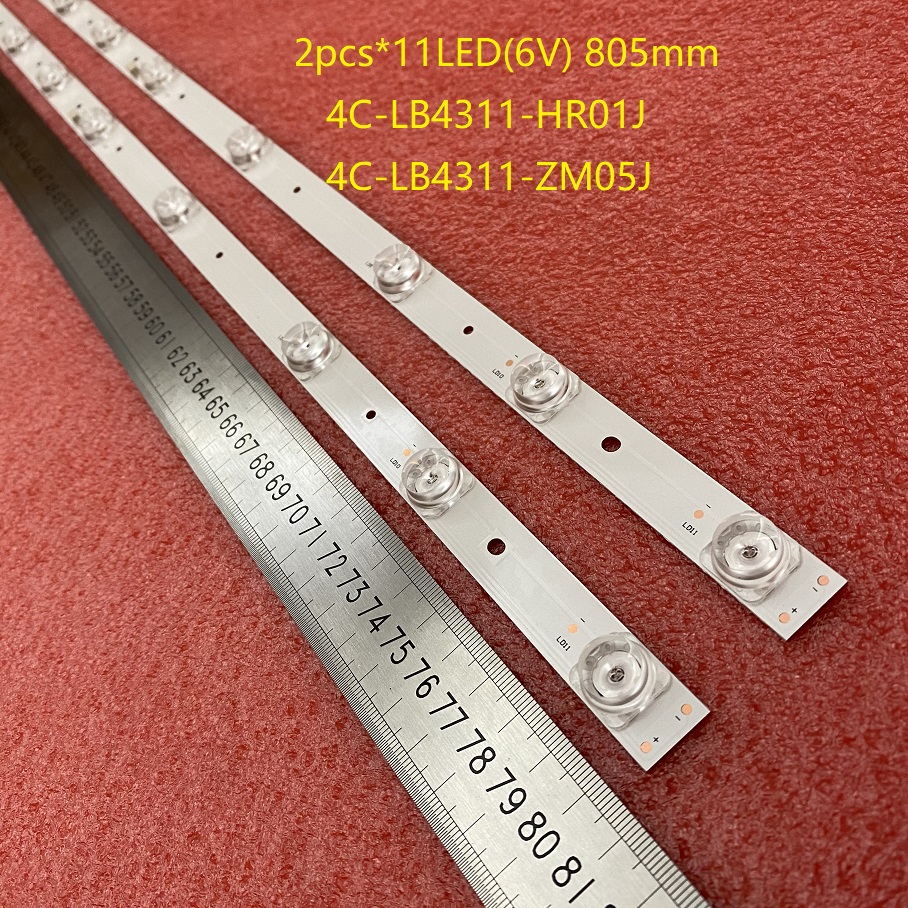 2pcs LED bar for For TCL 43S423 43S421 43S325 4C-LB4311-HR01J 4C-LB4311-ZM05J GIC43LB32_3030F2.1D