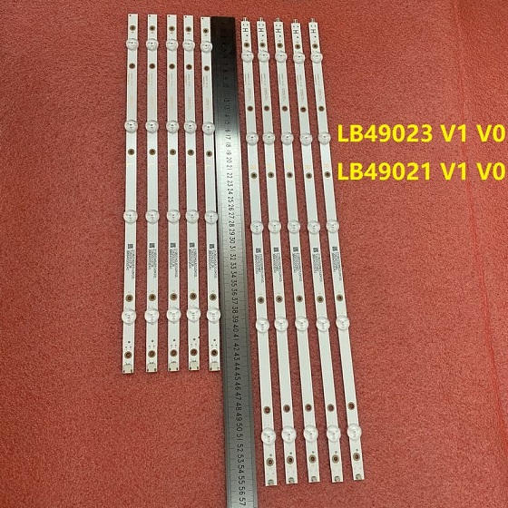 10pcs LED strip for 49PUS6412 49PUS7503 49pus6162 LB49023 V1_00 V0_00 LB49021 V0 TT4906F