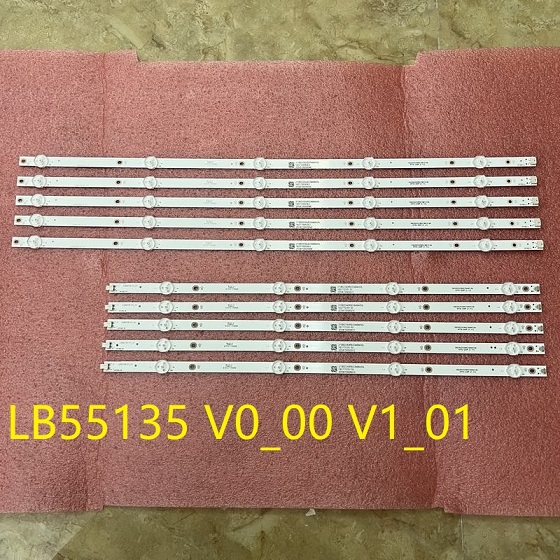 10pcs LED strip for NS-55DF710NA19 LB55135 V0_01 V1_01 17089A 17088B E465853 LBM550M0501-PJ-4