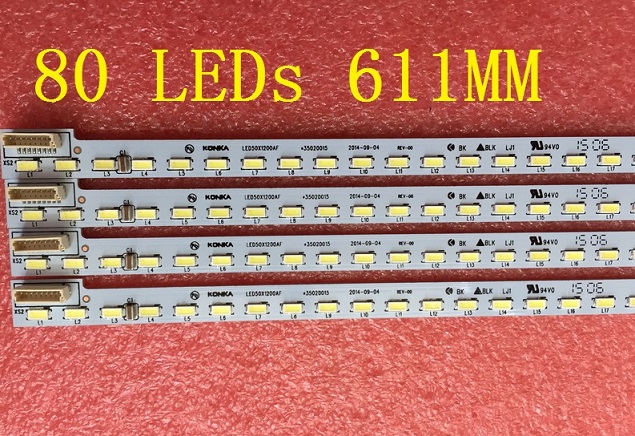 1 PCS LED strip for KONKA LED50X1200AF 35020015 35019590 37024855 80LEDs 611MM