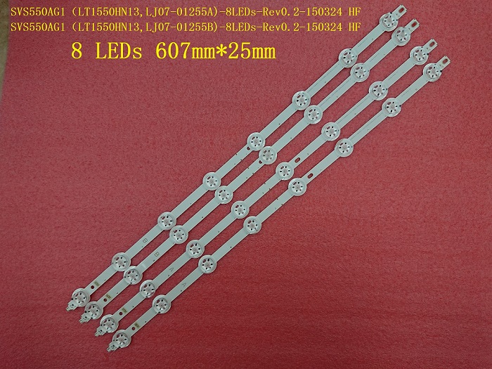 2 Pieces(1*A+1*B) SVS550AG1(LTI550HN13,LJ07-01255A LJ07-01255B)-8LEDs-Rev0.2-150324 HF 8 LEDs 607mm