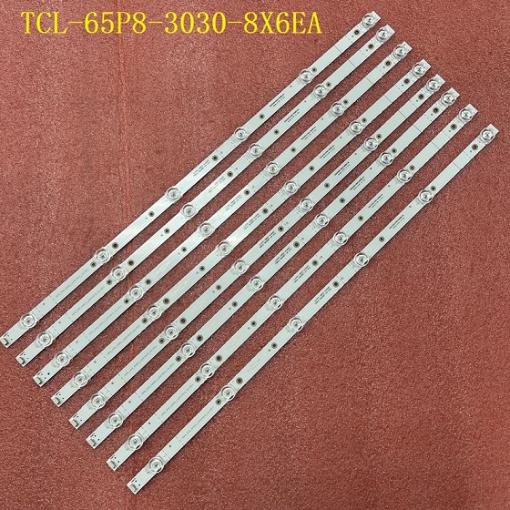 LED Strip(8)For TCL 65U59 65T6M 65T680 65P8 YHE-4C-LB6506-YH05J TCL-65P8-3030-8X6EA LX20210618