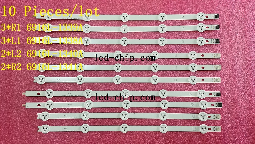 New Original 10pcs LED strip 6916L-1338A 6916L-1339A 6916L-1340A/1341A/1214A/1215A/1216/1217A