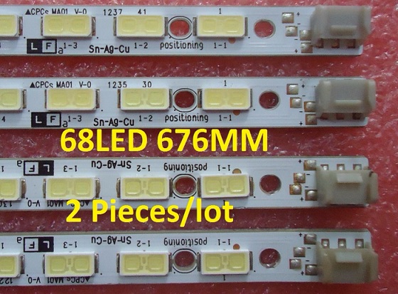 2 Pieces/lot LE60A5000 screen JE600D3LB4N LED strip B1824-0 MA01 130312-N5 68LED 676MM