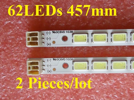 LED40K16P SSL400EL01 LED strip 40-D0WN LJ64-02730A KHE-A3P62NB458H REV_0.0 62LEDs 457mm 2 Pieces/lot