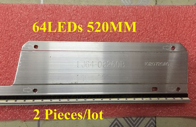 2 Pieces/lot LJ64-03260B LED strip SLED 2012SGS48 7030 64 REV1.0 64LEDs 520MM