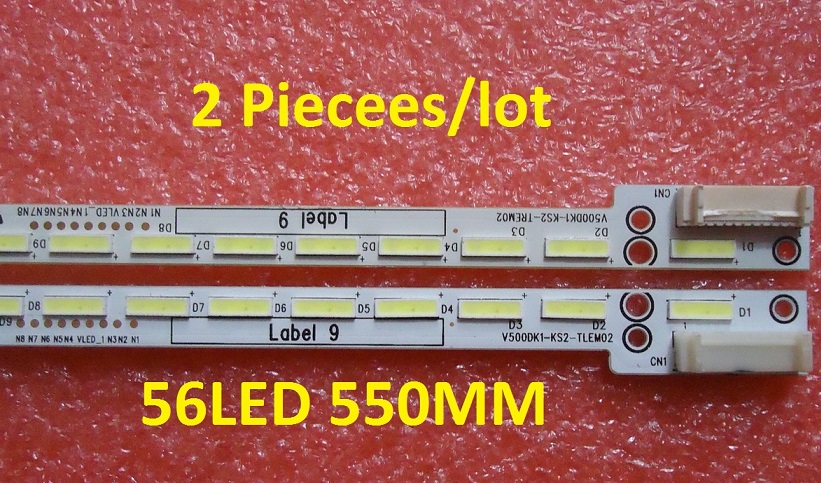 2 Piecees/lot LED strip V500DK1-KS2-TREM02 E117098 56LED 550MM
